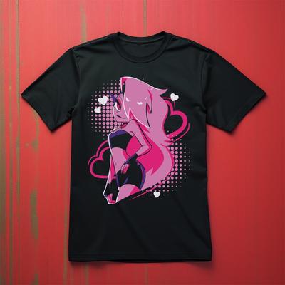 Menschliches Loona Niedliches Herz T-Shirt Erwachsene Anime Fernsehsendung T-Shirt Animiertes Musical Top