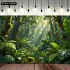 Premium Tropical Rainforest Jungle Tapestry Wall Decor Curtain Polyester Fabric Living Room Background Bohemian Greenery Nature