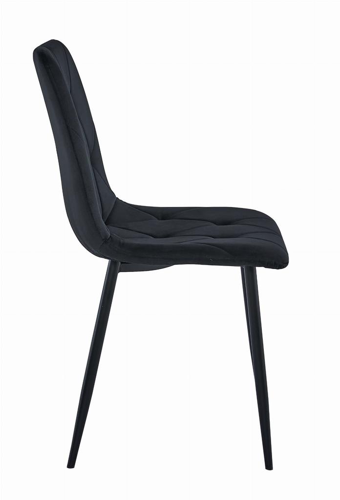 Libra Chair - Black Velvet / Black Legs X 2