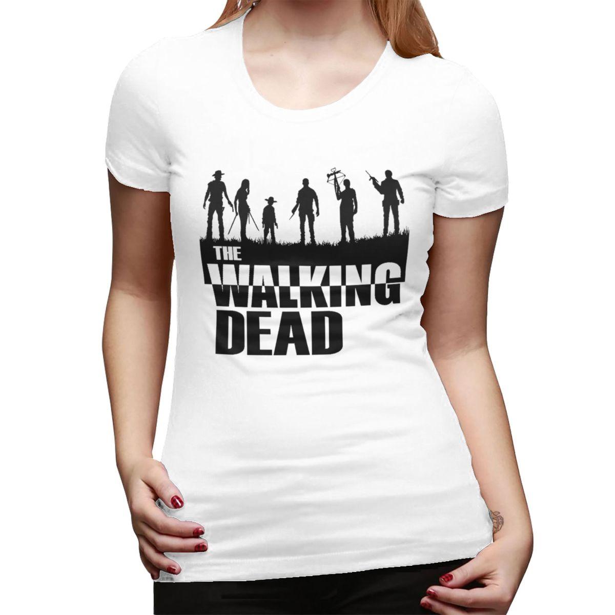 

The Walking Dead TShirt for Women Round Neck Streetwear T Shirts Womens Short Sleeve Summer Clothes Tops S
