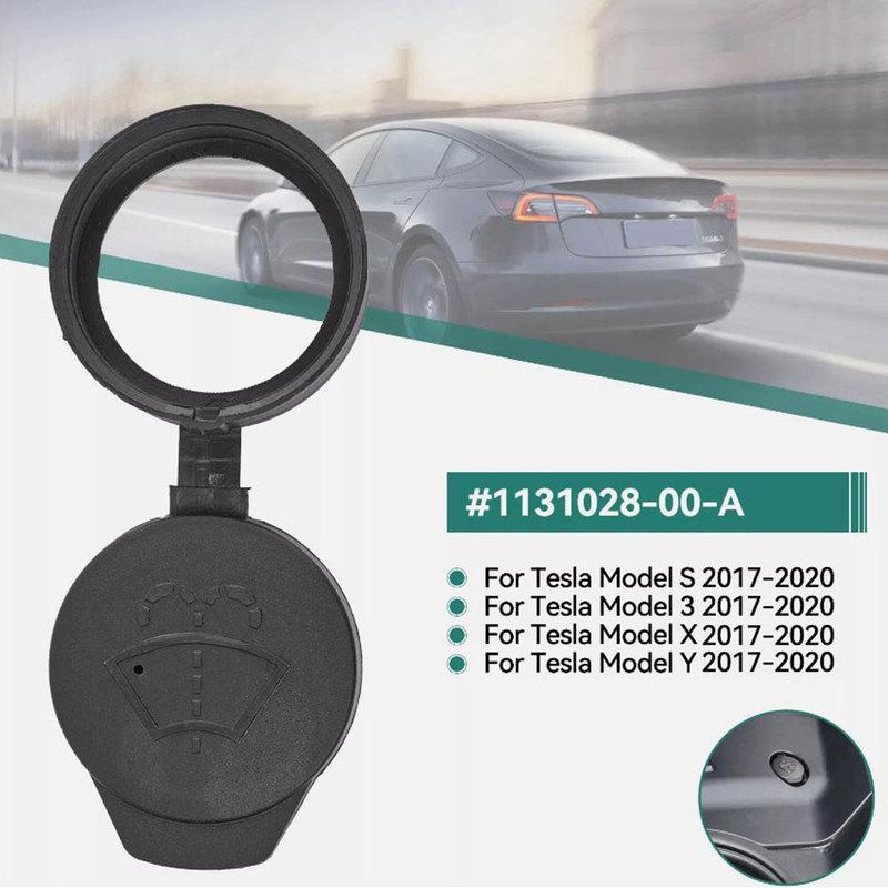 1pc Car Windshield Wiper Washer Fluid Reservoir Tank Bottle Cover Car Wiper Cap Accessories for Tesla Model 3/S/X/Y 2017 -
