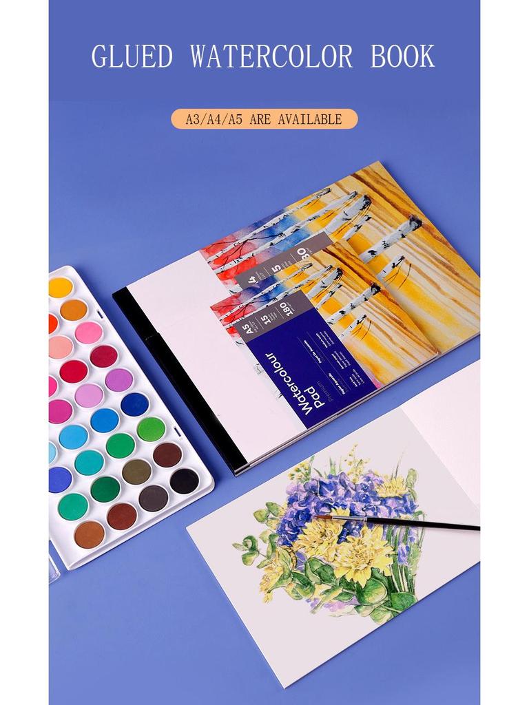 Aquarell-Skizzenbuch, mittlere Körnung, 300g - Perfekt für Schüler und Künstler