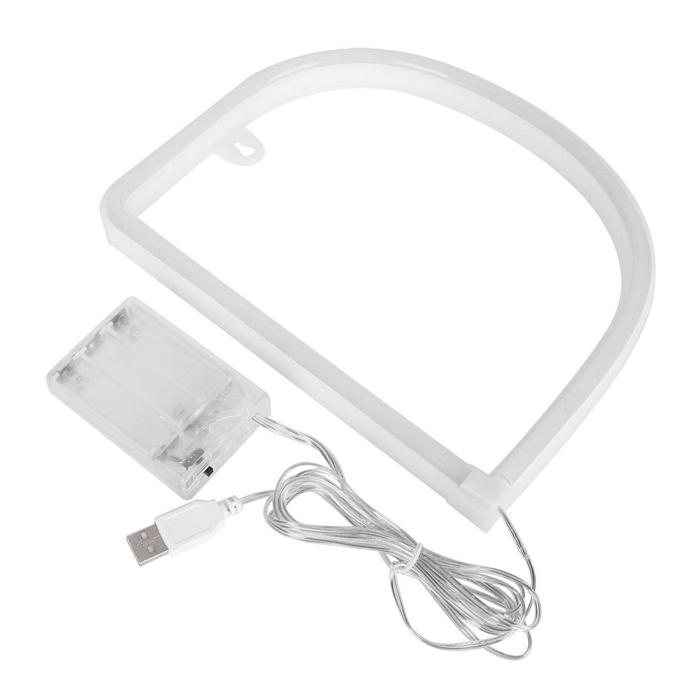 Innovative LED-Dekolampe in D-Form mit englischem Buchstaben für Hochzeitsfeierdekoration, Geschenk(Rosa )