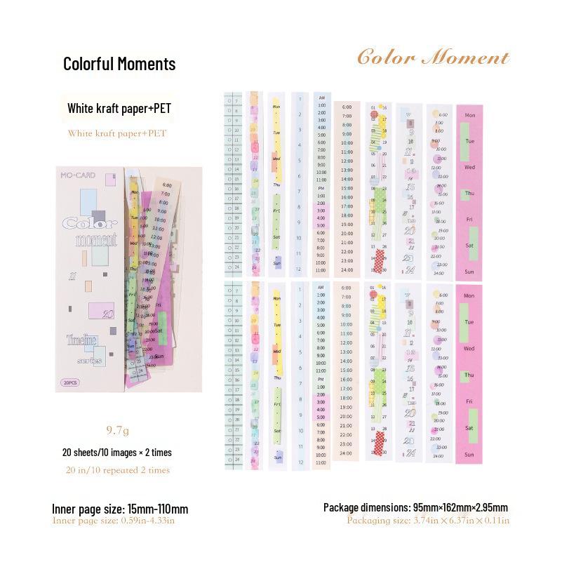 Mo Mo Double Enjoyment Sticker Pack: Creative Timeline Journal Decoration & DIY Scene Markers