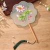 Double-Sided Embroidered Chinese Round Fan: Ancient Style for Hanfu, Qipao, and Children's Dance