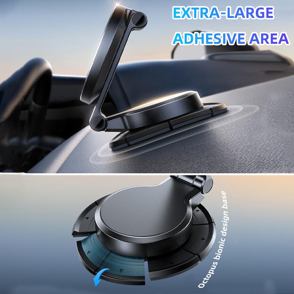 Magnetic Car Mount Bracket Wireless Fast Charger 15W 360° Rotating Phone Holder for iPhone MagSafe Foldable Stand Accessories