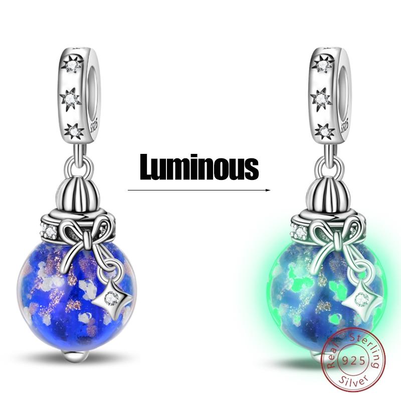 Sweety Copper Cake Poodle Crown Flowers Lover Luminous Charms Beads Fit 3Mm Bracelets Diy Fine Jewelry Making