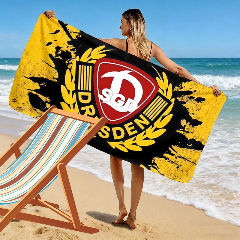 SG Dynamo Dresden logo Print Beach Towel, Large Soft Quick Dry Towel for Beach Camping Swimming
