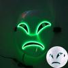 Maschere Facciali LED Sorridenti Luminose per Feste Rave Costume di Halloween Cosplay Maschere Luminose Horror Oggetti di Scena per Case Infestate