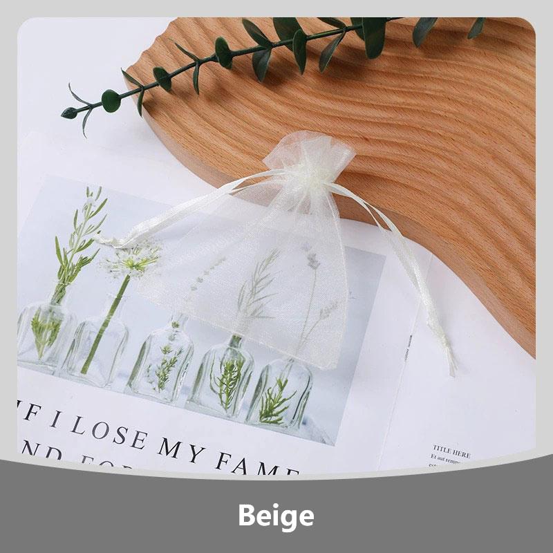 100 ks/lot 7x9 9x12 10x15 13x18CM Organzové sáčky Sáček na šperky Dekorace svatební párty Stahovací sáčky Dárkové váčky Balení šperků