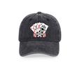 Baseball Caps Men Women Vintage Washed 100% Cotton Dad Hat Funny Poker Pattern Print DIY Team Logo Snapback Cap Hip Hop Hat