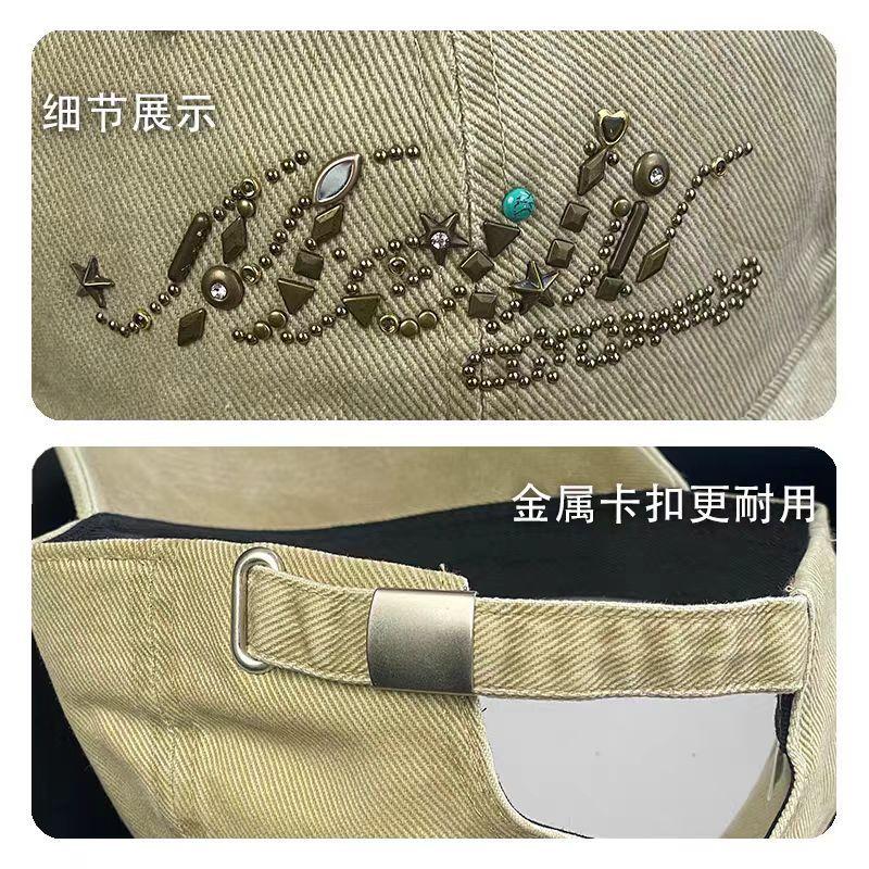 Hot-drilled baseball cap for women, versatile, sun-protective, and high-quality