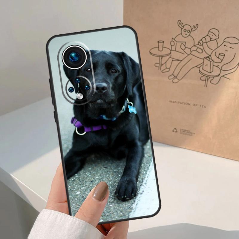 Black labrador retriever Animal Dog For Honor Magic 8 5 6 7 Pro Case For Honor 400 200 Lite 50 70 90 X8c X8b X9a X9b X9c X9d Win