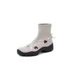 Fashion Niche Retro Platform Round Toe Women's Fashion Sports Booties Sock Boots