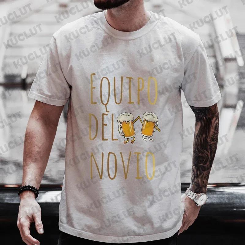Spanish Boyfriend Evg Team Groom Man T Shirt Single Farewell Short Sleeve Tees Bachelor Party Tshirt Wedding Beer Graphic Tops