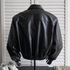 Herren Retro Leder Motorradjacke - Schwer, High-End, Frühling/Herbst Stil