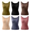Women Bottom Bra U-Neck Sleeveless Super Soft Stretch Fabric Built-In Comfort Bra Wireless Padding Slim Fit Layering Tops