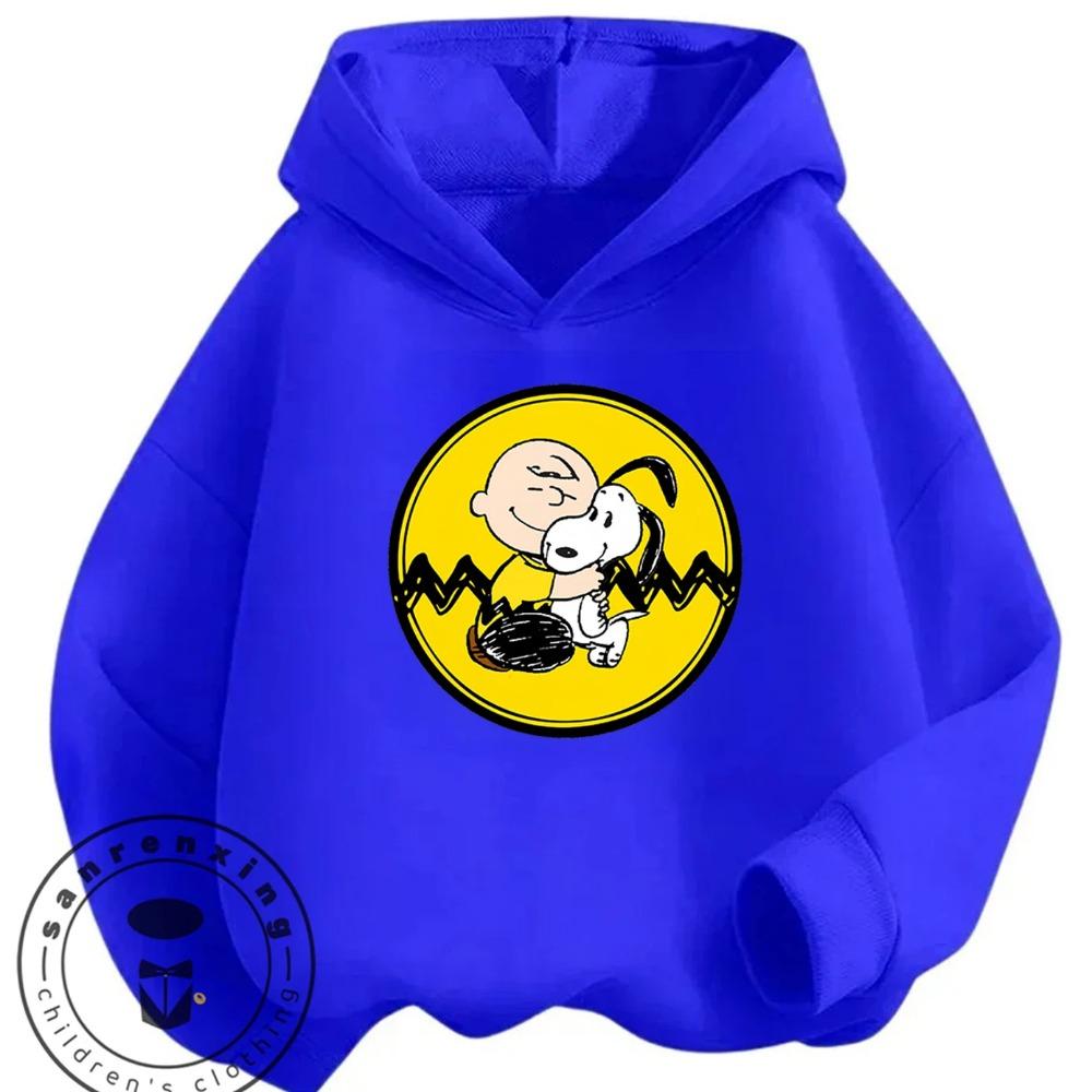Street Fashion Kids Hoodie Cute Cartoon Graphic Autumn Winter Casual Sweatshirt Snoopy