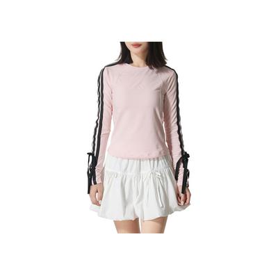 T-shirt da Donna con Fiocco Rimovibile, Vestibilità Aderente, Girocollo, Manica Lunga Raglan, Top KG3860