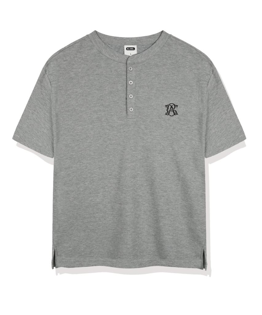 Beijiglabel Mont Waffle Henley Neck Short-Sleeve T-Shirt 3 Colors [Blsr_0002]