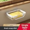 Portasapone in Alluminio da Parete con Rete Drenante per Organizzazione in Bagno