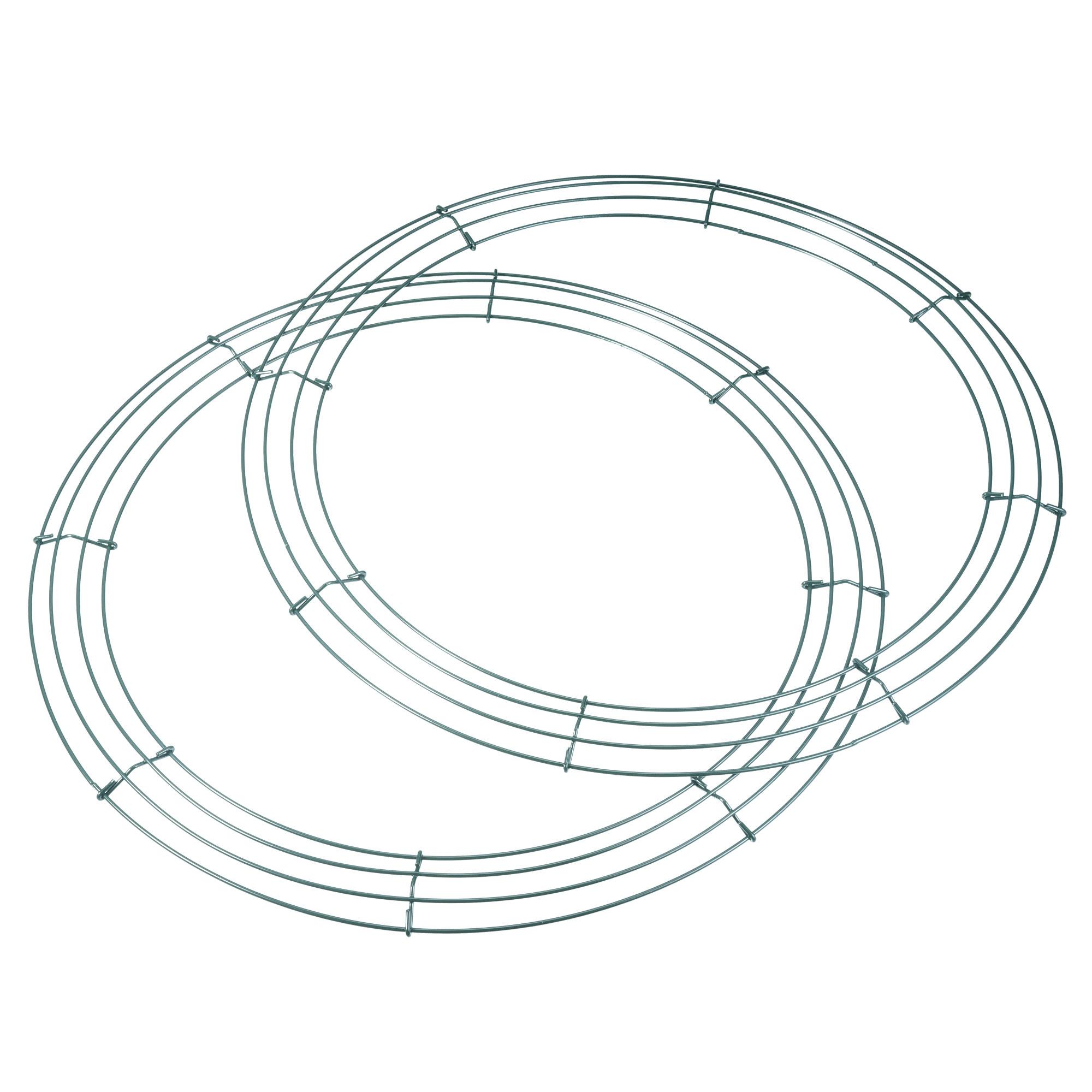 

Металлический каркас для венка из проволоки 16 дюймов Форма Подвеска для Рождества Свадьбы Цветочных композиций, Зеленый 2 штуки зелёный