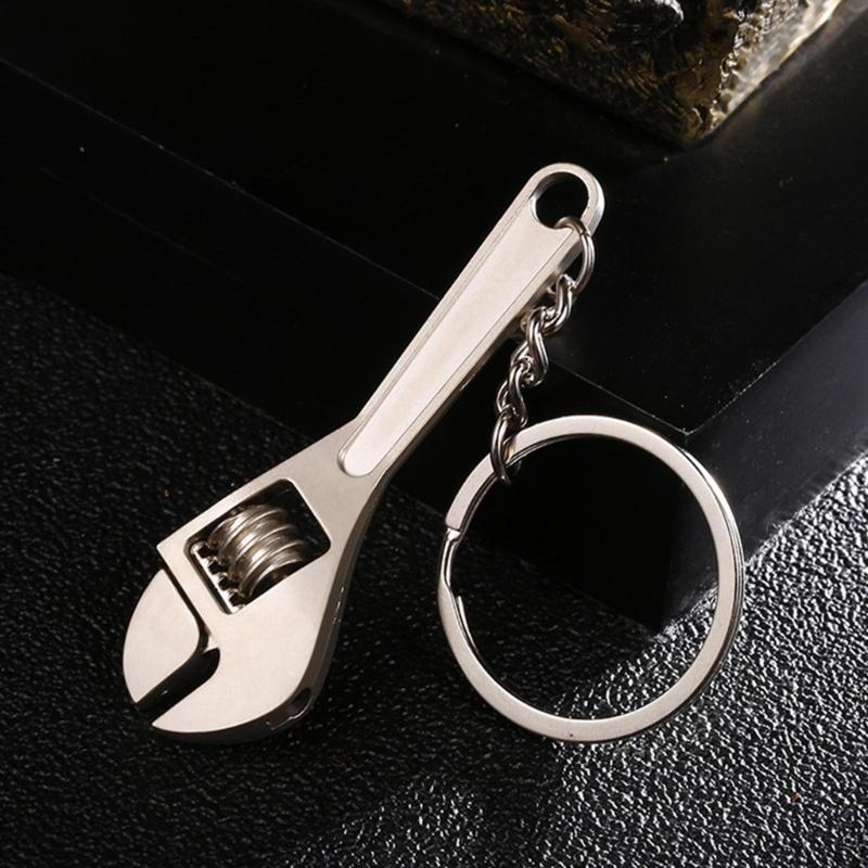 2 Stück Mini-Schraubenschlüssel Werkzeug Anhänger Schlüsselanhänger Multitool Schlüsselhalter Organizer Metallschraubenschlüssel Schlüsselring Mini-Taschenwerkzeug Orna