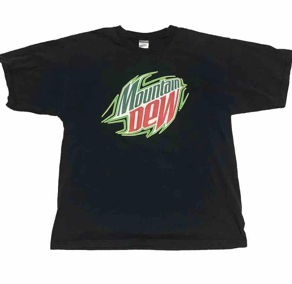 Винтажная футболка с принтом Mountain Dew Y2k Мужская xl Черная 3XL