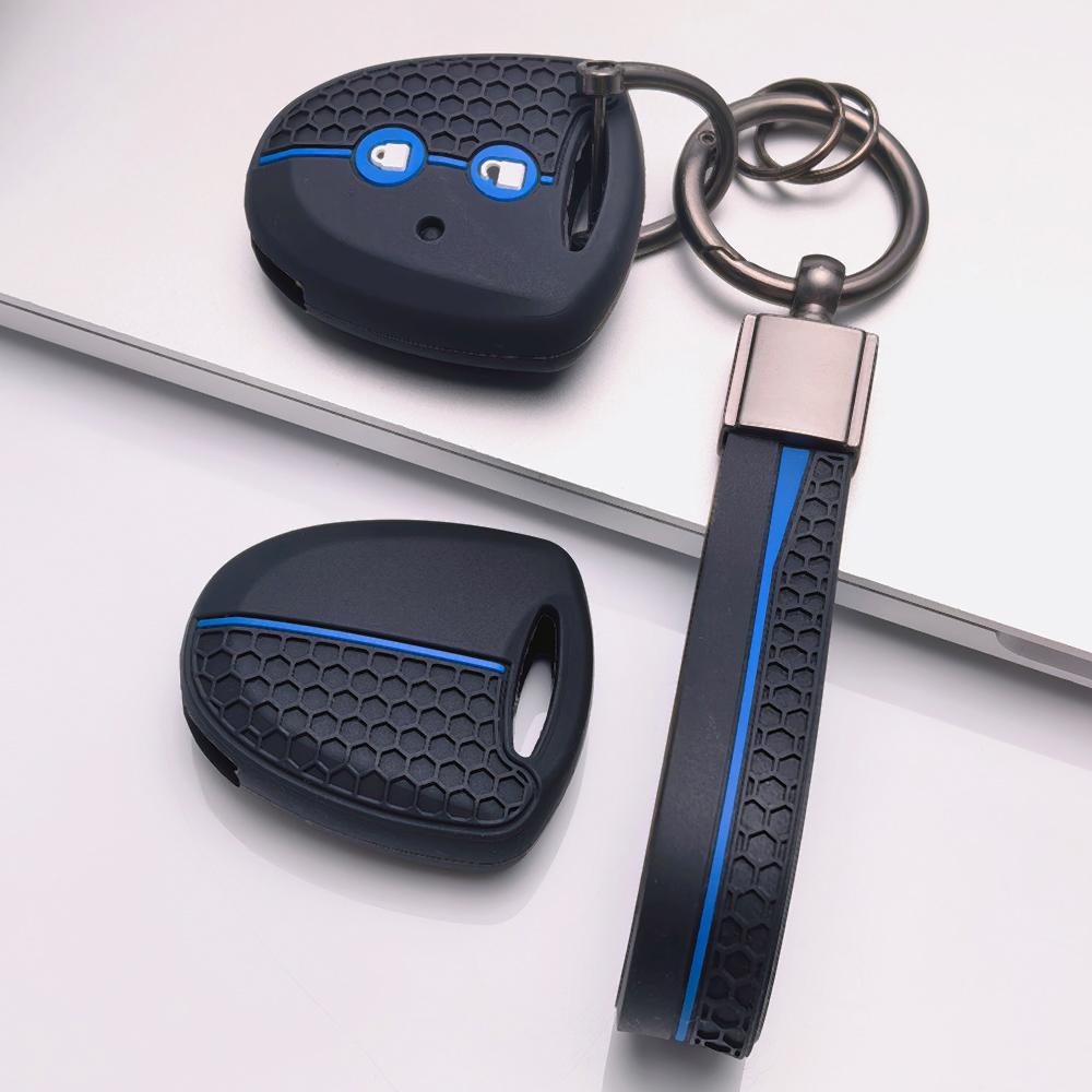 Key Case Cover for Toyota Grand New Avanza Xenia PERODUA Alza Myvi Axia with Keychain Anti-Scratch Guard Shockproof Protection Soft Grip Texture
