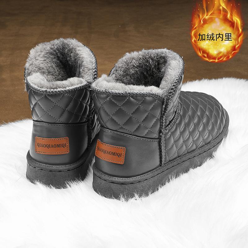 Snow boots winter piled thickened warm bread shoes outdoor fur integrated large cotton shoes