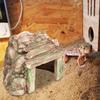 Resin Reptile Hideout Cave Fish Tank Ornament Decor Aquarium Habitat for Tortoise Turtles Reptiles Frogs Fish Gecko