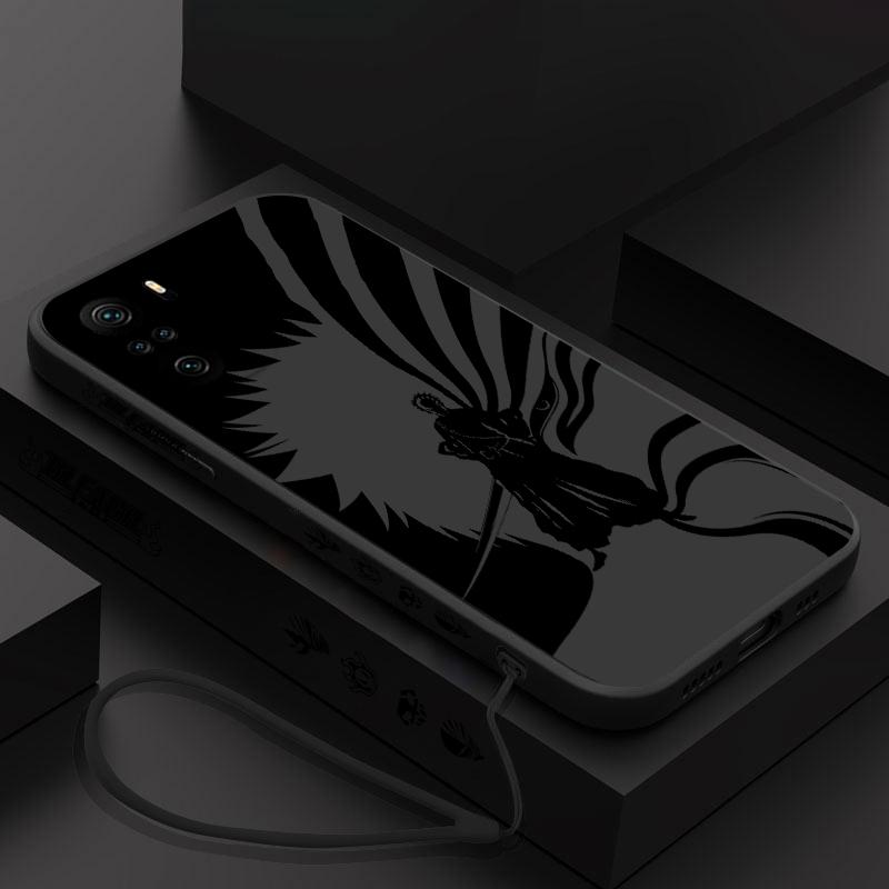 

Чехол с изображением аниме BLEACH Kurosaki Ichigo для Xiaomi Redmi Note 12 12Pro 11 11S 11T 10 Pro Plus 5G, чехол для телефона с жидкой левой веревкой Redmi Note 10