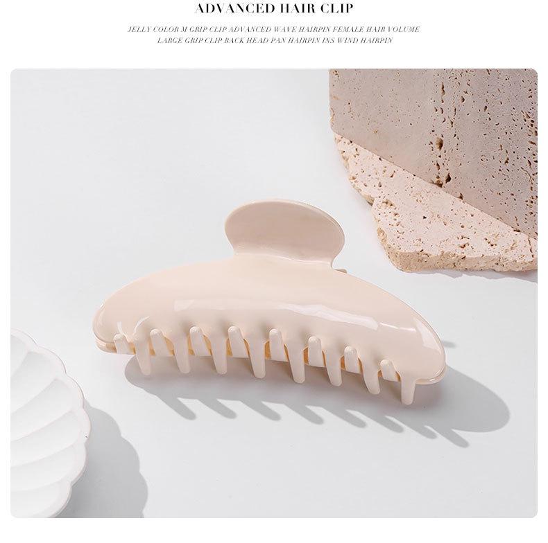 Zanbeiya Women's Large Oval Acetate Hairpin - Light Luxury Style Shark Clip