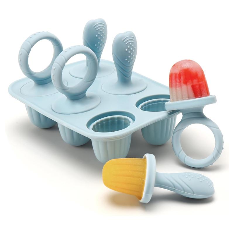 Silikonowe foremki na lody dla dzieci z patyczkami, Mini foremki na lody dla niemowląt, Foremki na lody z mleka matki do łagodzenia bólu podczas ząbkowania