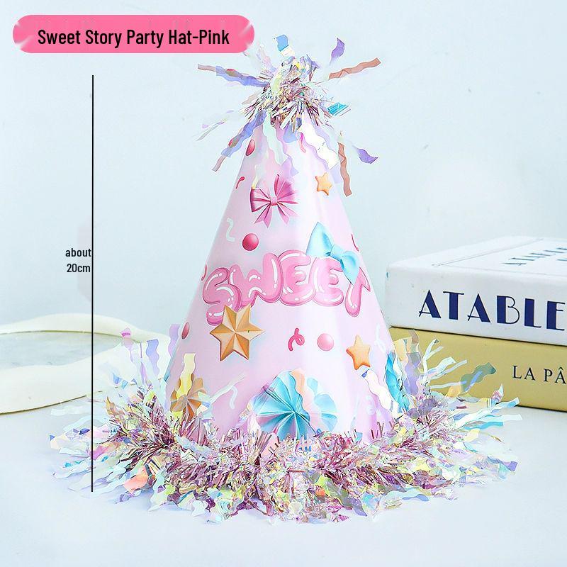 Creative Cartoon Pompom Birthday Hat for Selfies - For Adults & Babies