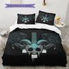 Gothic Bedding Quilt Set Quilt Cover Pillowcase Home Decoration Birthday Gift (1 * Duvet Cover + 2 * Pillowcase, Without Core)