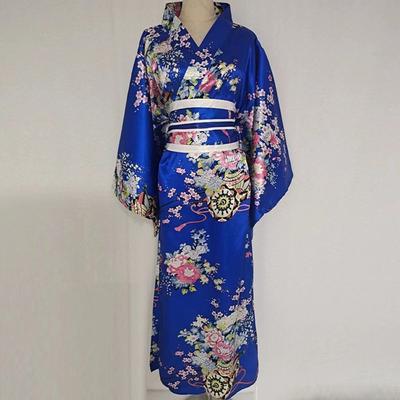 Cosplay Kostüm Traditioneller Japanischer Kimono Japanischer Stil Gedruckt Floral Kirschblüte Mädchen Kimono Kleid Eleganz Asiatisch