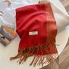 Nuova sciarpa calda in cashmere Winer per donna, moda, spessa, in tinta unita, in pashmina, scialle, foulard, donna