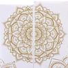 4 Pcs Gold Boho Mandala Wall Sticker PVC Wall Stickers Decor Half Mandala Wall Decal  Bedroom