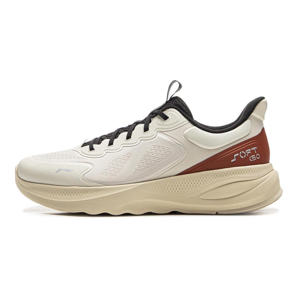 Li Ning Soft Go 2 V4 Cushioning Slip Resistant Abrasion Resistant Lightweight Low Top Casual Shoes Men's Gray Brown AGLV063-2