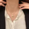 New Irregular Round Shell Metal Rose Pendant Stainless Steel Necklace For Women's Sexy Neck Chain Party Luxury Jewelry