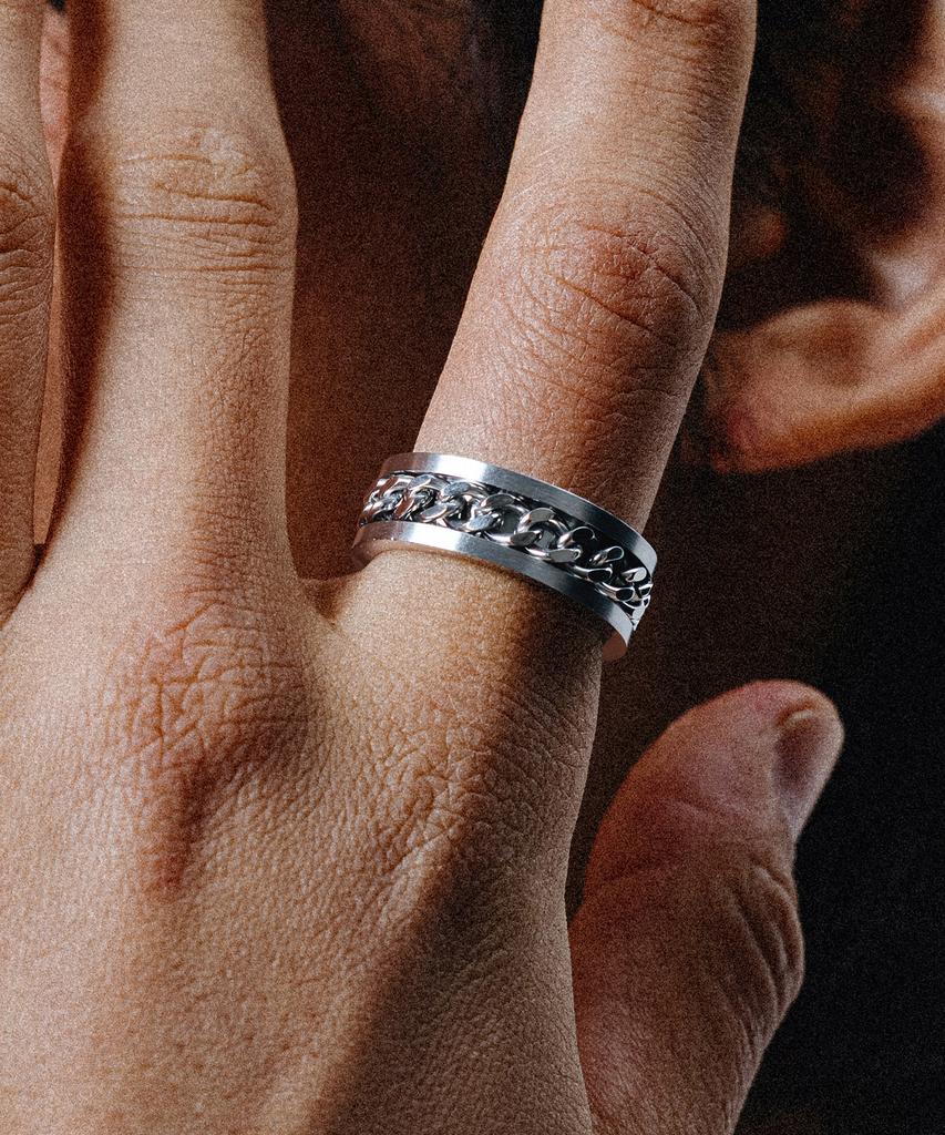 Scaletto 753 Surgical Steel Bangle Chain 2 Ring