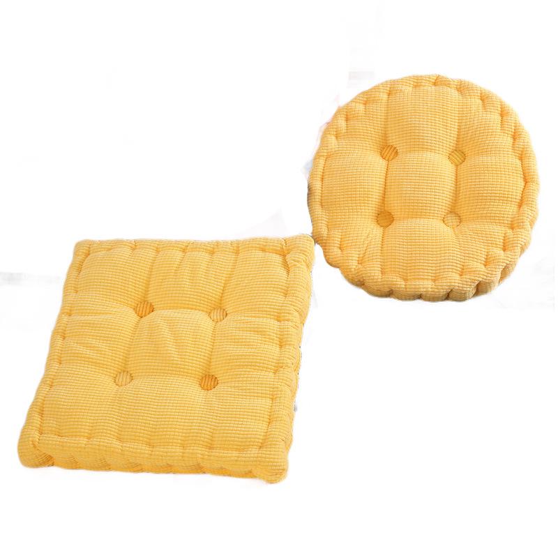 

Вельветовий сидіння-подушка в японському стилі - Однотонний квадратний/круглий для студента/стільця-футона 40x40 Square - 400g жовтий