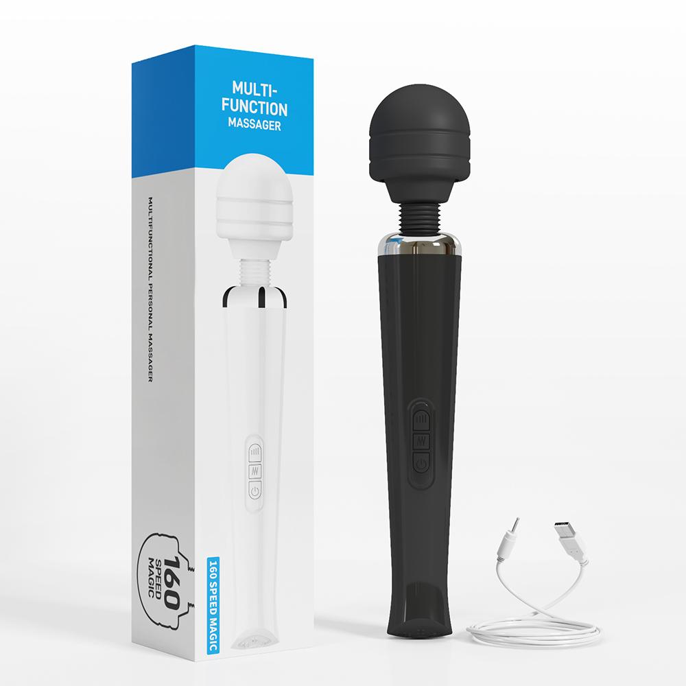 Leistungsstarker Zauberstab-Vibrator für Frauen, großes AV-Körpermassagegerät, G-Punkt-Klitorisstimulator, USB-Aufladung, Sexspielzeug für Erwachsene für Frauen