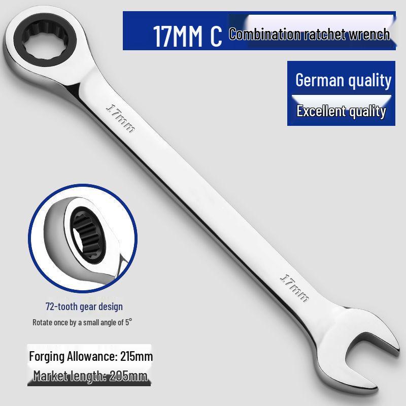 Dual-Purpose Multifunctional Ratchet Wrench Set: Open & Box-End Combination Tool Collection