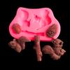 Kuchenform Lebensmittelqualität Antihaft Hochtemperaturbeständig Dreidimensional Wiederverwendbar Dekorativ DIY 3D Eichhörnchen Tannenzapfen Baumstumpf