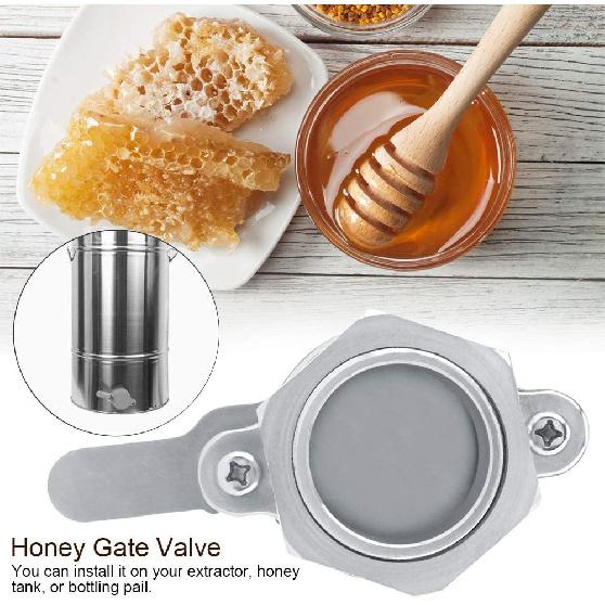 Honey Gate Valve -Honey Tap, Stainless Steel Honey Gate Valve, Gate Honey Bucket Accessories, Controlled Dispensing Extractor with Secure Closure for