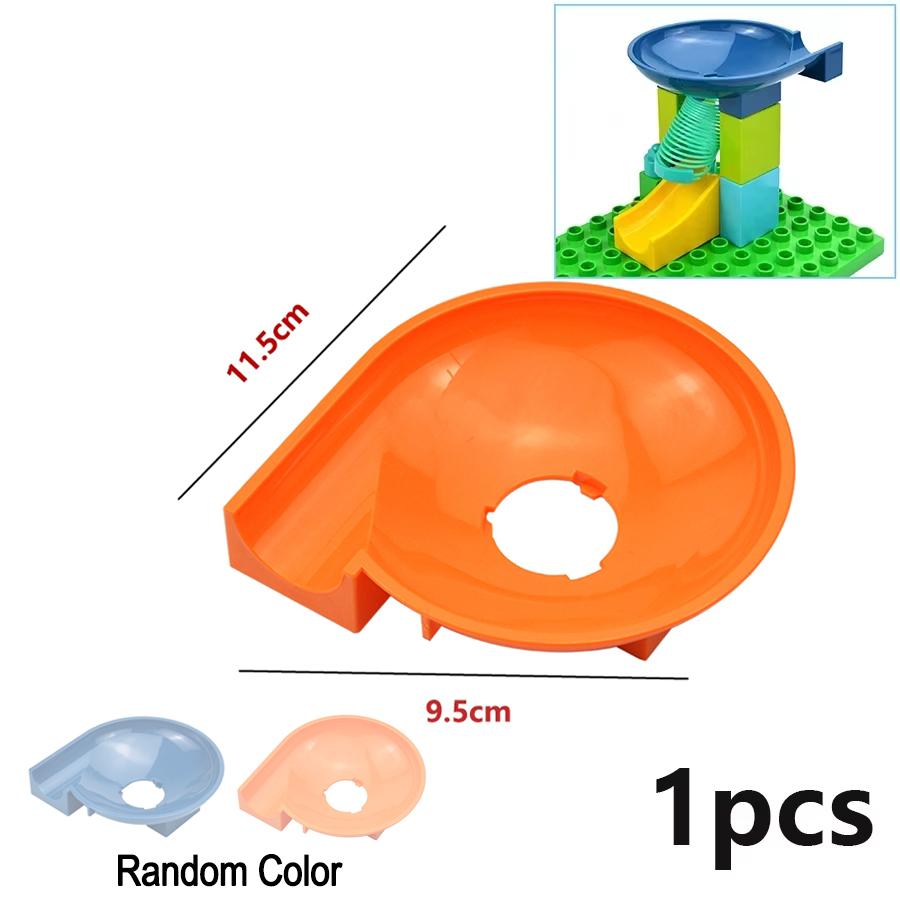 Nagy méretű csúszda, verseny, futópálya, labda, tégla, nagy részecske, építőkocka, tölcsér, csúszda, labirintus, kiegészítők, gyerekjátékok, kompatibilis duploe-k