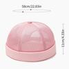Breathable Mesh Unisex Melon Cap Solid Color Summer Brimless Hat Hip Hop Skullcap Street Style Beanies Hats Fashion Headwear