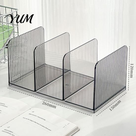 Library Book Ends Clear Acrylic Bookends, Stable Non Slip Desktop Organizer, Document Heavy Duty Holder File Holder, for Office Home Ad School